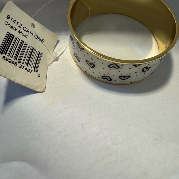 Brand New with Tags Coach Chalk/Gold Multi Bangle 91412 Below $148 Retail - Picture 4 of 4